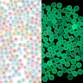 Luminous acrylic star beads for DIY jewelry making in daylight and glowing darkness - Luminous White Color Pentagram Flat Bead