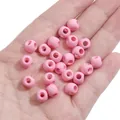 Perline in acrilico rosa chiaro 8x6mm con finitura lucida per gioielli fai da te - 8x6mm (5 Pezzi/Confezione) / Rosa