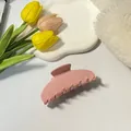 Pinza para el pelo rosa Morandi de acetato con diseño semicircular para mujer - Melocotón