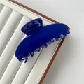 Pinza de pelo grande azul oscuro de acetato con acabado brillante estilo francés - Azul marino