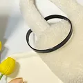 Cerchietto vintage francese in acetato nero opaco con denti antiscivolo per capelli - Nero