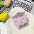 Pinza para el pelo con flor de lavanda en acetato para peinados de media coleta - Rosa