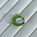 Creative Chinese cabbage hair claw clip with cute smiley face and green leaf texture - Cabbage Shape
