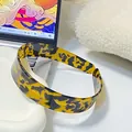 Classic tortoiseshell leopard print headband made of glossy acrylic for women - Dark Tortoiseshell