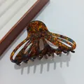 Handgefertigte französische Haarspange aus Acetat mit Schildpattmuster und Cut-out-Design - 11cm / Schildpatt
