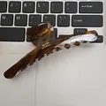 Acetate hair claw clip with tortoiseshell and pearlescent pattern for French hair styling - Large (12.5cm*4cm) / Brown Pattern