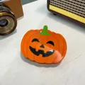 Halloween pumpkin hair claw clip with orange jack-o-lantern design for festive hair styling - Large Pumpkin Style