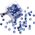 Blue gradient 10mm cracked glass beads with irregular texture for DIY jewelry making - Approx 20 Beads / Blue Gradient Crackle