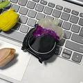 Halloween witch cauldron hair claw with cute ghost and purple bubbles acetate design - Witch Cauldron