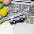 Creative police car shaped hair claw clip made of acetic acid material for women - Police Car