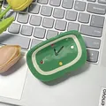 Pinza per capelli in acetato verde stile orologio con puntini colorati e design retrò - Sveglia Verde Retrò