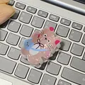 Cute pink cat hair claw clip with blue kitten detail and marbled acetate texture - Backpack Cat / 5.7cm