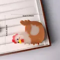 Cute hen-shaped acetate hair claw clip, 8cm long brown and white poultry hair accessory - Hen Claw Clip / 8cm x 6cm