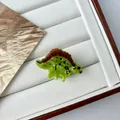 Mini green acetate dinosaur hair clip with adorable cartoon design and polished finish - Mini Green Dinosaur