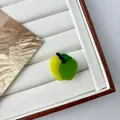 Mini apple shaped acetate hair claw in vibrant yellow and green glossy finish - Mini Green Apple