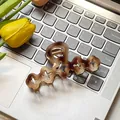 Elegant amber clover pattern claw clip in acetate finish with golden spring detail - Hollow Flower / 10cm / Milk Coffee Tortoise