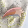 Pince à cheveux étoile filante rose pailletée avec queue en acétate multicolore - Étoile Filante Pailletée