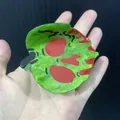 Groene acetaat haarklem in appelvorm met marmeren textuur voor party kapsels - Spookappel