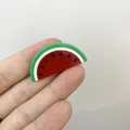 Pince à cheveux en acétate en forme de pastèque avec pulpe rouge et détails verts - Style Pastèque