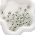 Perles en verre faites main avec motifs de vagues vertes pour bijoux artisanaux - 12x7mm (1 Pièce/Paquet) / Grosse Raisin Vert