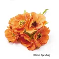 Fleurs artificielles en mousse orange 100mm pour accessoires de coiffure 6pcs - Fleur Orange à Couches / 100 mm (6 pièces/paquet)
