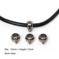 CCB Kunststoff Anhängerschlaufe in Gunmetal 10x13mm mit 6mm Loch für DIY Schmuck - Flach Rund Aufhänger / 10x13mm (6mm Loch) 50 Stück/Packung / Gunmetal