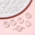 Iridescent milky white spiral glass beads for DIY jewelry making handmade accessories - Cloud Spiral Pattern Bead (10 Pieces/Pack) / 13mm (Hole Approx. 1mm) / Clear White