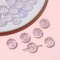 Translucent lavender glass beads with floral relief texture for DIY jewelry making - Cloud Spiral Pattern Bead (10 Pieces/Pack) / 13mm (Hole Approx. 1mm) / Purple