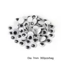 7mm self-adhesive googly eyes for DIY crafts, 300 pieces pack with black pupils - 7mm Diameter (300pcs/Bag)