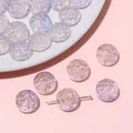Translucent lavender spiral pattern round beads for DIY jewelry and bracelets - Cloud Spiral Pattern Bead (10 Pieces/Pack) / 13mm (Hole Approx. 1mm) / Light Yellow Purple