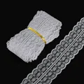 Detailed 45mm grey lace trim ribbon with intricate hollow weave for DIY hair accessories - 45mm x 4.5 Meters / Gray