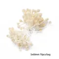 Beigefarbene 5x60mm matte Blütenstempel für DIY handgefertigten Blumenschmuck Haarzubehör - 5mm Mattierte Große Blütenstempel