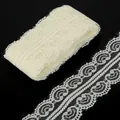 Beige 45mm floral lace ribbon trim for DIY hair accessories and jewelry making - 45mm x 4.5 Meters / Light Beige