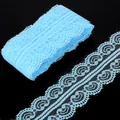 Light blue 45mm lace trim with intricate floral patterns for DIY handmade accessories - 45mm x 4.5 Meters / Light Blue
