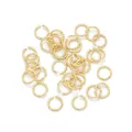 Anneaux de jonction torsadés plaqués or 14K pour la fabrication de bijoux DIY et bracelets - Diamètre 6mm / Fil 0,8mm (20 Pièces/Paquet) / Or 14K