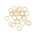 Anneaux de jonction torsadés plaqués or 14K pour bijoux DIY et connecteurs de bracelets - Diamètre 8mm / Fil 0,8mm (20 Pièces/Paquet) / Or 14K