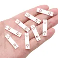 White acetate shell plum flower hollow rectangular charms for DIY jewelry making - Plum Blossom Style / White
