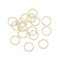 Anneaux de jonction torsadés plaqués or 14K pour la fabrication de bijoux DIY - Diamètre 10mm / Fil 0,8mm (20 Pièces/Paquet) / Or 14K