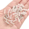 Pink quartz bamboo shape beads held in hand for DIY jewelry making and handmade crafts - 5x12mm (5 Pcs/Pack) / Aqua Blue