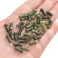 Green natural stone bamboo beads 5x12mm for DIY handmade jewelry bracelets - 5x12mm (5 Pcs/Pack) / Deep Green