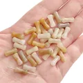 Natural stone bone shaped beads for DIY jewelry making in beige and light brown tones - 5x12mm (5 Pcs/Pack) / Dew Brown
