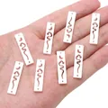 Colgantes rectangulares de acetato blanco calado de nubes para joyería artesanal - Estilo Nube de la Suerte / Blanco
