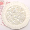 DIY jewelry kit with white glass pearls and faceted clear beads in various sizes - 30g Pack (Approx 2-10mm) / White