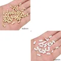 Textured 4x8mm rectangular matte beads for DIY jewelry in gold and silver finish - Arch Rectangle (02#) / 14K Gold