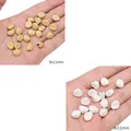 Frosted gold and silver 9x11mm copper spacer beads for DIY jewelry making - Horizontal Hole Irregular (03#) / 14K Gold