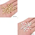 6x7mm matte irregular copper beads in gold and silver finish for DIY jewelry - Horizontal Hole Irregular (05#)