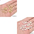 Golden and silver 3.5x6mm frosted copper beads for DIY jewelry making accessories - Horizontal Hole Curved Teardrop (06#)