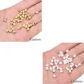Frosted gold and silver irregular beads 4.5x6mm for DIY jewelry making accessories - Textured Vertical Hole Irregular (07#)