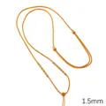 Cordon de collier tressé en nylon doré avec diamètre de 1,5mm et nœuds artisanaux - 1.5mm / Ambre