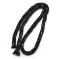 Schwarze hohle Polyesterkordel mit bunten Polka-Dots für DIY-Handwerk und Dekoration - Ca. 12mm Durchmesser 1 Yard/Packung / Schwarz